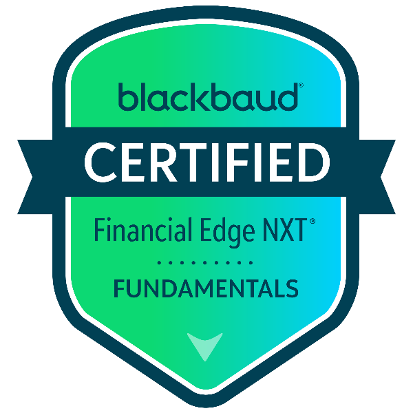 Blackbaud Financial Edge NXT® Fundamentals Certification Badge